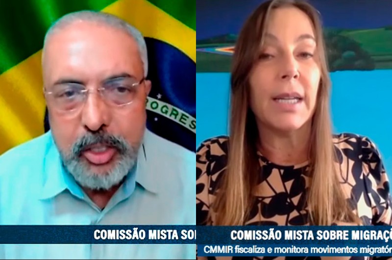 Vice-presidente do colegiado, Paulo Paim, e a relatora, Mara Gabrilli - Reprodução/Tv Senado