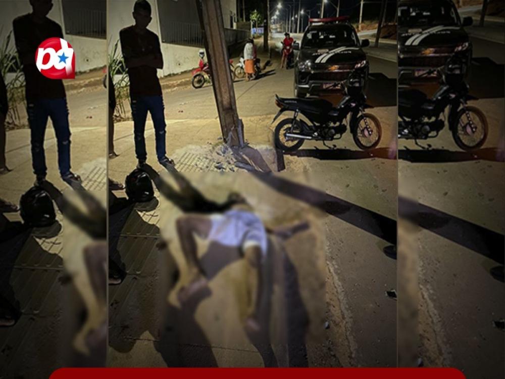 Parauapebas: casal colide contra poste e piloto morre na VS-10