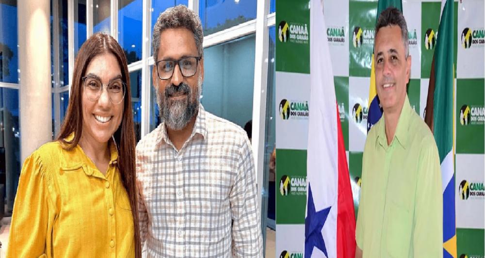 Josemira Gadelha e os secretários municipais de Educação e Governo - Foto: Montagem NNC