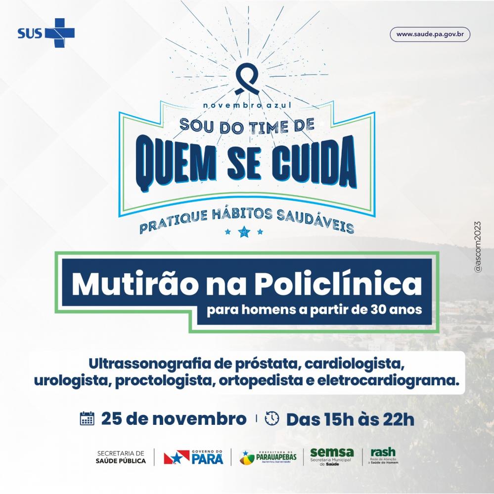 Parauapebas terá mutirão de serviços para homens no mês de prevenção ao câncer de próstata