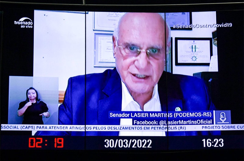 O senador Lasier Martins (Podemos-RS) pediu que o presidente do Senado, Rodrigo Pacheco (PSD-MG), acolha o pedido de impeachment - Roque de Sá/Agência Senado