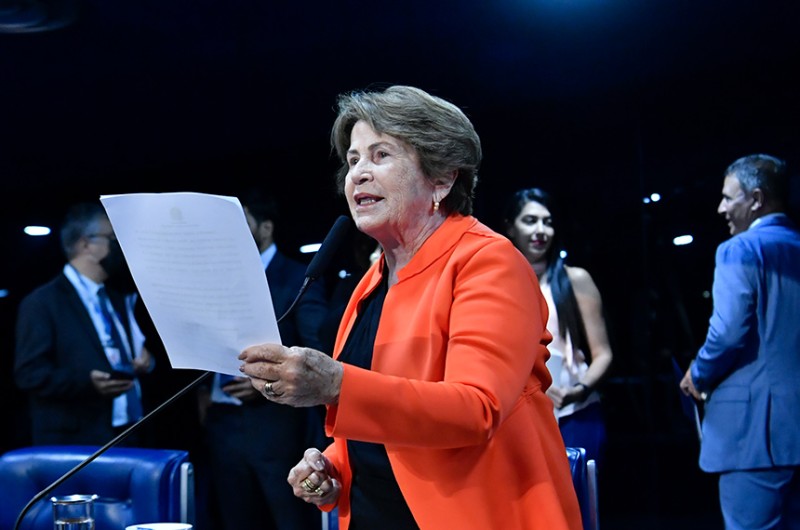 A senadora Nilda Gondim (MDB-PB) ressaltou a importância da participação dos jovens na construção do processo democrático - Waldemir Barreto/Agência Senado