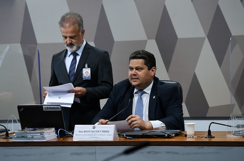 Davi Alcolumbre preside a reunião desta quarta da comissão - Edilson Rodrigues/Agência Senado
