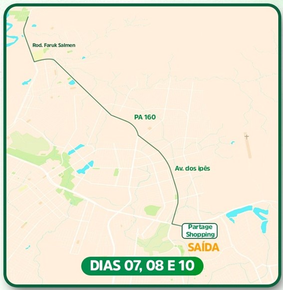 Confira em ordem as rotas abaixo. | Reprodução