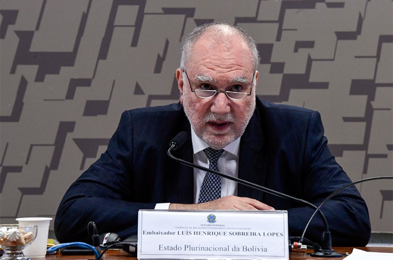 Luís Henrique Sobreira Lopes durante sabatina, em abril, na Comissão de Relações Exteriores (CRE) do Senado - Edilson Rodrigues/Agência Senado