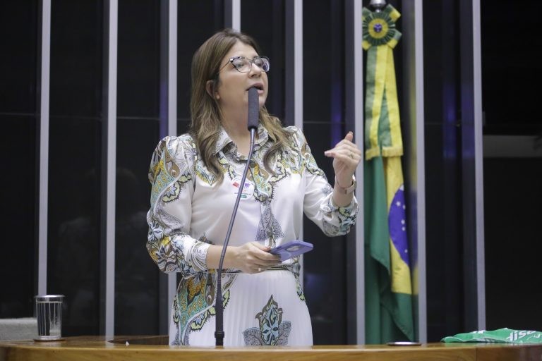 Carla Dickson propôs ainda medidas para fortalecer acolhimento familiar - (Foto: Paulo Sergio/Câmara dos Deputados)