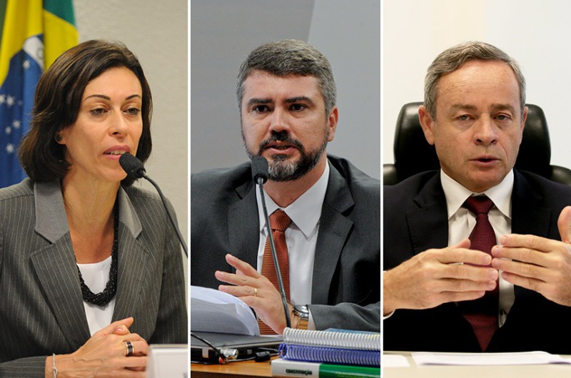 A ministra Regina Helena Costa e os juízes Valter Shuenquener de Araújo e Marcus Lívio Gomes - Geraldo Magela e Edilson Rodrigues/Agencia Senado; Gil Ferreira/Agência CNJ