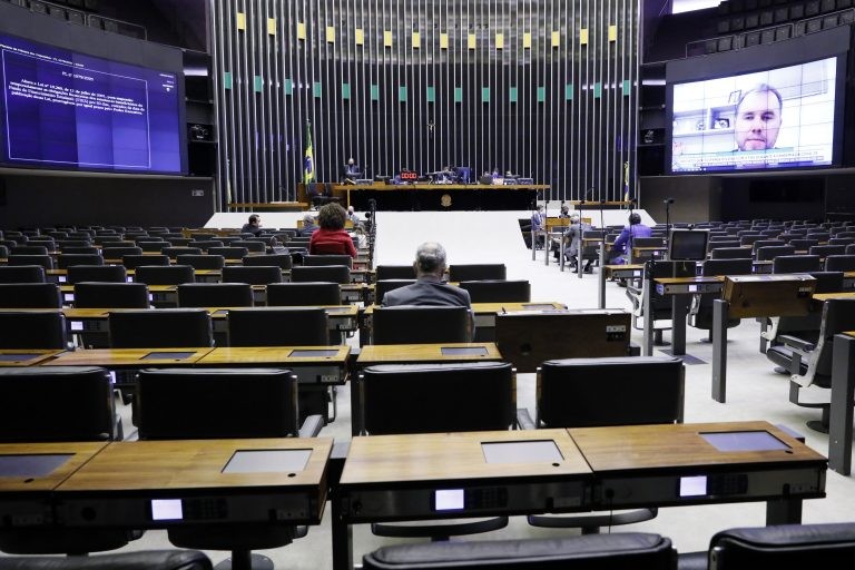 Sessão deliberativa virtual do Plenário durante a pandemia - (Foto: Najara Araujo/Câmara dos Deputados)