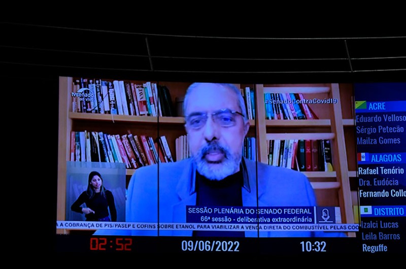 Paulo Paim participou de forma remota da sessão plenária desta quinta-feira - Roque de Sá/Agência Senado