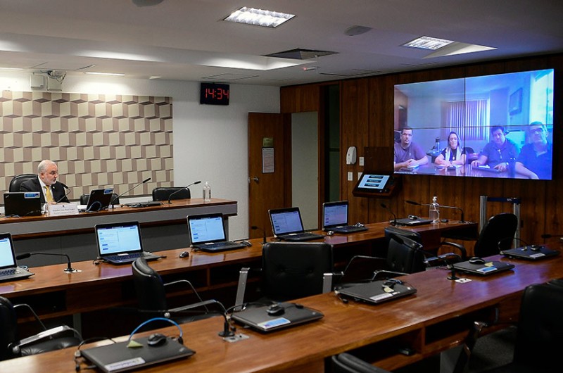 Jean Paul Prates conduziu audiência remota com especialistas e gestores de órgãos de defesa civil - Pedro França/Agência Senado