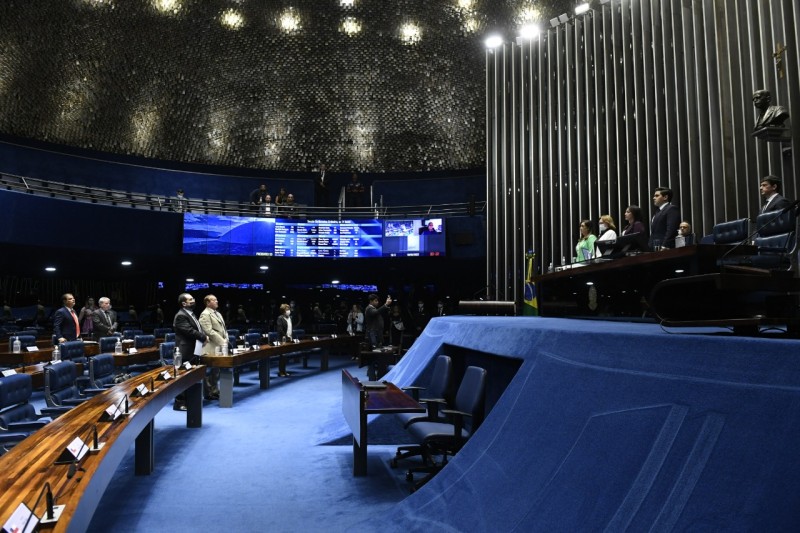 Por sugestão de Kajuru, senadores fizeram um minuto de silêncio na sessão plenária desta quarta - Roque de Sá/Agência Senado