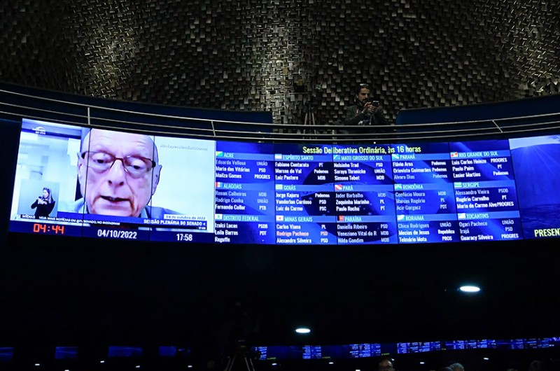 Amin relatou a mensagem na sessão semipresencial - Waldemir Barreto/Agência Senado